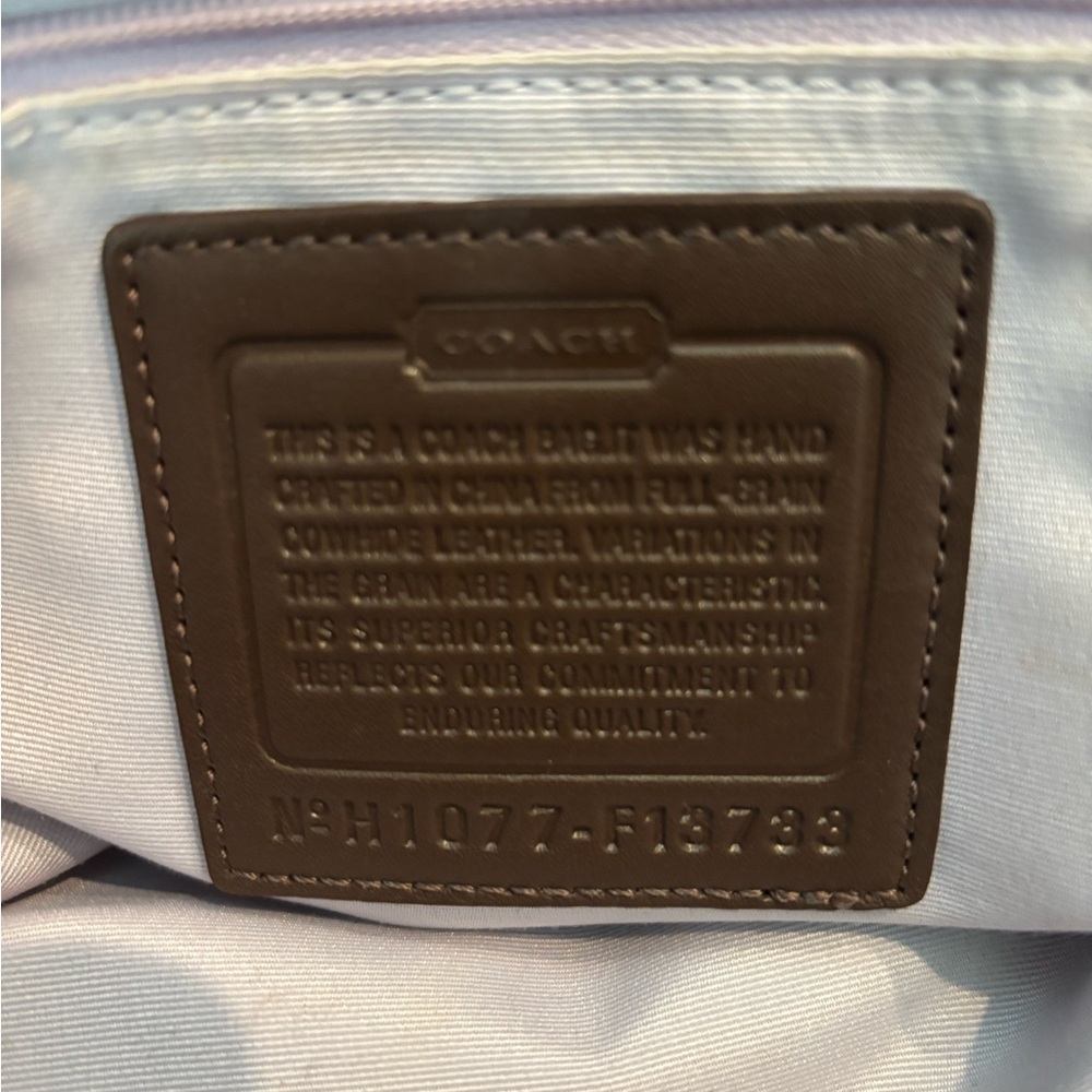 Coach Brown Leather Tote Bag - Picture 4 of 6